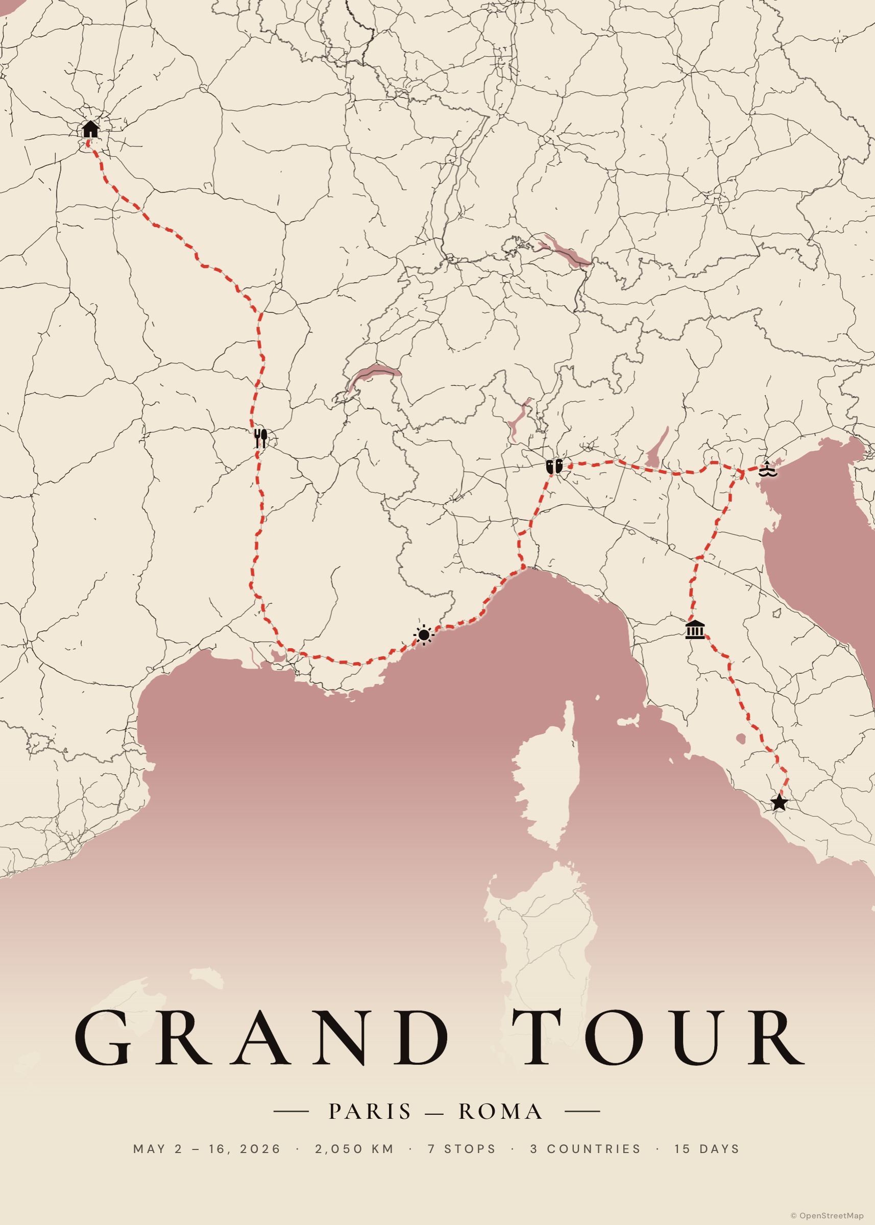 Grand Tour — Paris — Roma